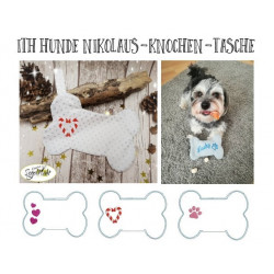 ITH Stickserie - Nikolaus Knochen Tasche für Hunde